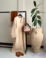 مانتو بلند ژاکارد لمه فری سایز زنانه