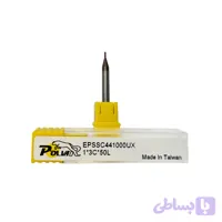 فرز انگشتی الماس (کارباید) سرتخت 1 میلی متر برند POLVAR مدل 4F-55HRC)1*3*4*50)