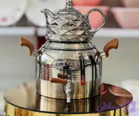 کتری قوری استیل روگازی برند rapido کف چدن ۶ لیتری