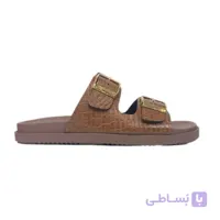 صندل زنانه Hawaii طرح کروکو- مشکی و عسلی