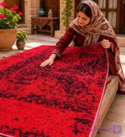 روفرشی پتینه وینتج مخمل دو شانل ۲ رو سوپر گلشن یزد سایز ۶ متری