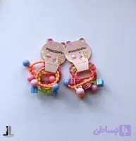 پک کش مو‌ رنگی مهره دار