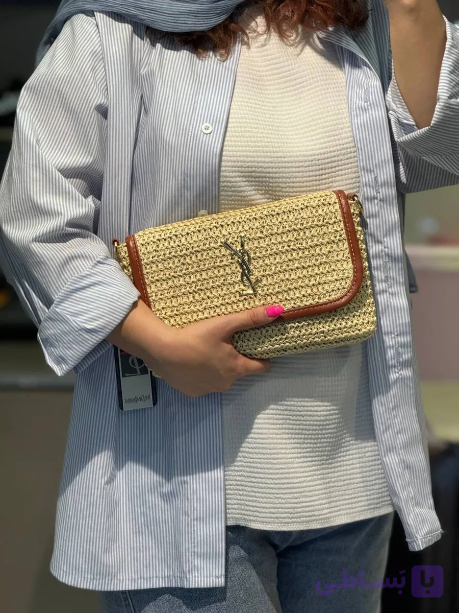 کیف پاسپورتی رافیا ysl