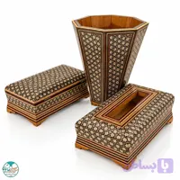 ست سه تیکه خاتم‌کاری اعلاأ طرح بلک پره وارو