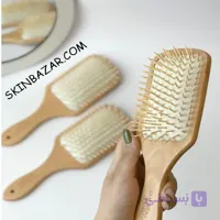 برس چوبی بامبو مربعی بزرگ کد 754