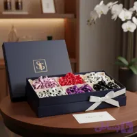 کش مو ساتن طرح خال‌خالی