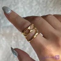 انگشتر حفره ای طلایی زنانه