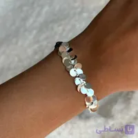 دستبند پولکی آبکاری نقره درجه 1