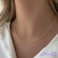 گردنبند زنجیر نازک ساده با گوی