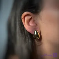 گوشواره طرح اشک طلایی زنانه