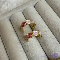 گوشواره مینا کاری گل