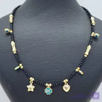 گردنبند ساحلی تابستونی سنگ و چشم نظر