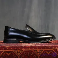 کفش چرم مردانه مجلسی مدل فدرال