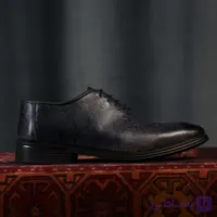 کفش چرم مردانه مجلسی مدل مارال رنگ عسلی