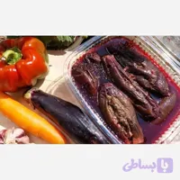 ترشی بادمجان شکم پروآب اناروگلپر،یک کیلویی،گیلان.رشت