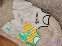 ست تاپ شورت وارداتی نخ پنبه طرح تمساح و baby bear