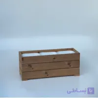 گلدان چوبی ترمووود مستطیلی ضداب بالکنی مدلx90