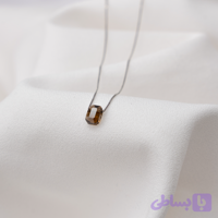 گردنبند نقره با کریستال مستطیل سواروسکی