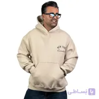 هودی سه نخ چاپی کرم