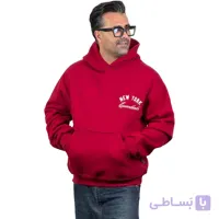 هودی سه نخ چاپی قرمز