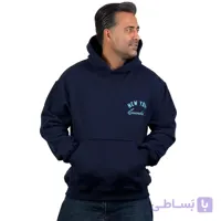 هودی سه نخ چاپی سرمه ای