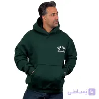 هودی سه نخ چاپی سبز یشمی