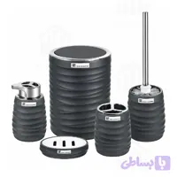 ست سرویس بهداشتی 5 پارچه طوسی کروم پیکسل