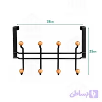جالباسی پشت دری چهار شاخه مشکی WS