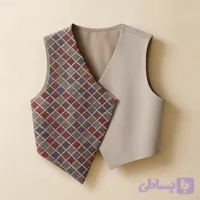 وست زنانه با طراحی کتان کریستال و ژاکارد مدل ریوا