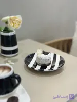 بشقاب شیرینی خوری راه راه سرامیکی برند اِلفی
