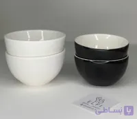 کاسه ی مشکی سفید سرامیکی برند الفی سرامیک