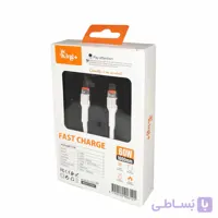 کابل سیلیکونی فست شارژ دوسر تایپ سی برند king+ مدل C-65