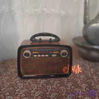 رادیو و اسپیکر شارژی بلوتوثی طرح آنتیک با چراغ قوه برند KBoard مدل KTF-1467
