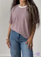 تی شرت راه راه اورسایز