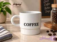 ماگ سرامیکی سفید مدرن طرح COFFEE