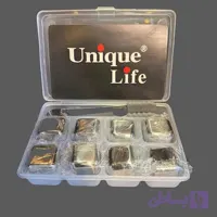 قالب یخ استیل هشت عددی یونیک لایف وارداتی به همراه جعبه و انبر