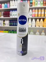 اسپری بدن ضد تعریق زنانه مدل Black And White Invisible Fresh با رایحه ملایم