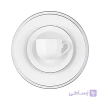 سرویس «اقتصادی» چینی زرین طرح یاسمن لب نقره ای 12 نفره 76 پارچه پیکره ایتالیا اف