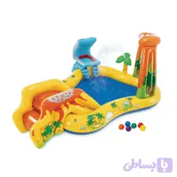 استخر بادی کودک فواره دار همراه با سرسره intex 57444