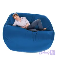 مبل شنی یک نفره آبی
