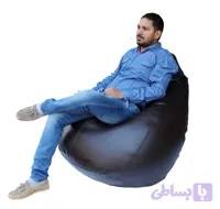 مبل شنی یک نفره مشکی سورمه ای