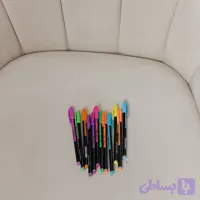 خودکار ژله ای نئونی بیسیک 12 رنگ فسفری