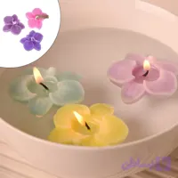 شمع شناور لومینا مدل گل ارکیده بسته 3 عددی