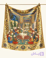 دستمال گردن نگارگری بزم