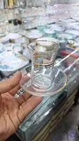 فنجان و نعلبکی کمرباریک ترکیه ای طرح شاه عباسی