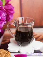 استکان پاشاباغچه 6عددی کمرباریک دسته دار