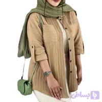 شومیز مانتویی مدل دلوین (جنس آیوا و قد ۸۰)